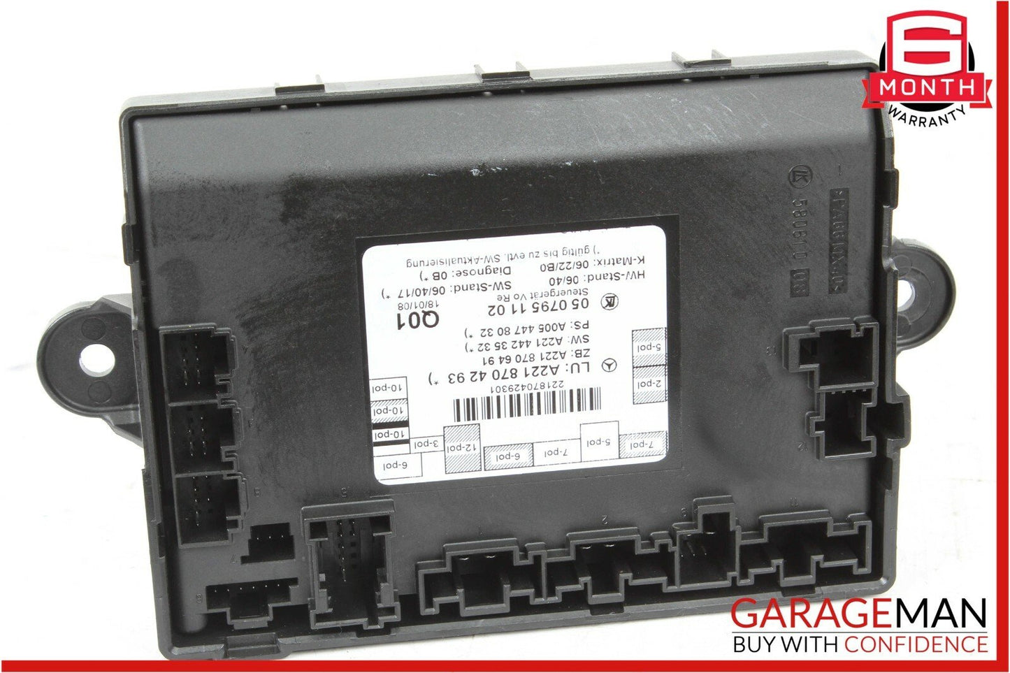 07-13 Mercedes W221 S400 S550 Rear Left / Right Side Door Control Module OEM