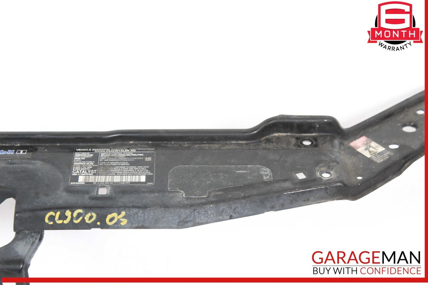 00-06 Mercedes W215 CL500 Top Radiator Core Support Headlight Bracket Frame OEM