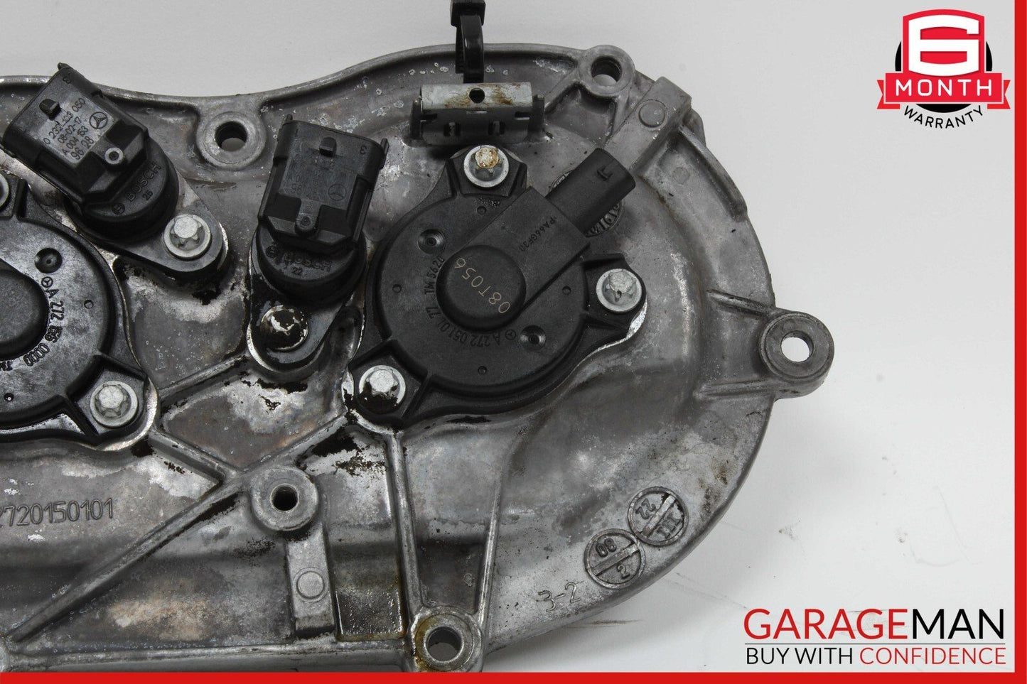 06-13 Mercedes W211 E350 S550 Front Right Engine Timing Chain Cover Plate OEM