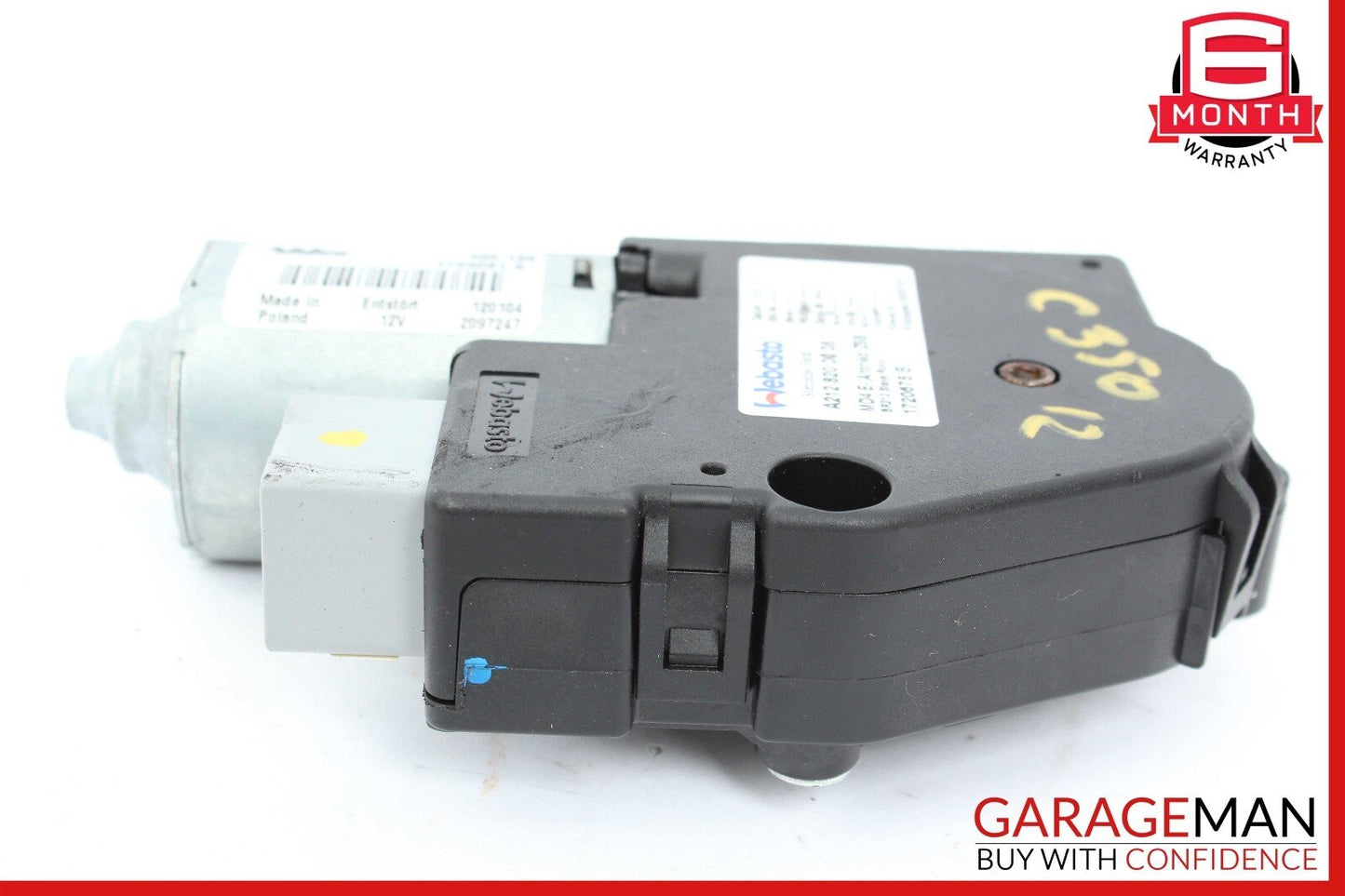 10-17 Mercedes W204 C350 Roof Sun Shade Screen Roller Blind Motor OEM