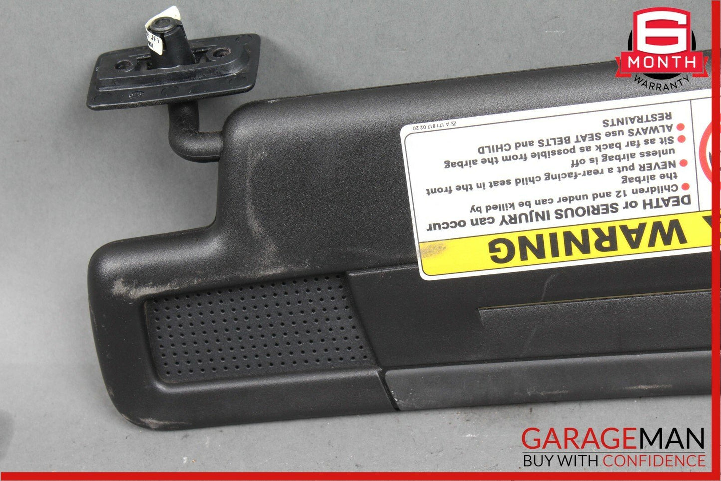 05-11 Mercedes R171 SLK350 Front Right Passenger Sun Visor Sunvisor Shade Black