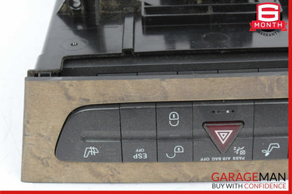 03-09 Mercedes W211 E350 E500 CLS500 Hazard Light ESP Switch Control Panel Wood