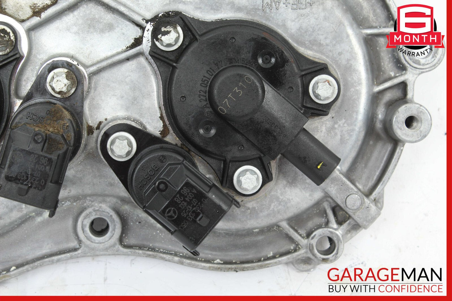06-13 Mercedes W211 E350 S550 Front Right Engine Timing Chain Cover Plate OEM