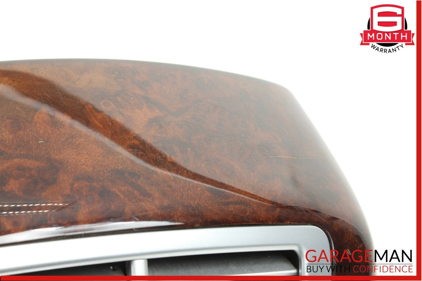 07-13 Mercedes W221 S550 S400 Rear Center Console A/C Air Vent Trim Panel Wood