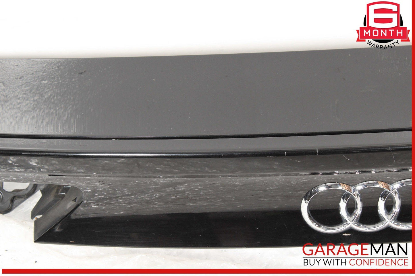 12-18 Audi A7 Rear Trunk Lid Tailgate Spoiler Panel Spoiler Mount Black OEM