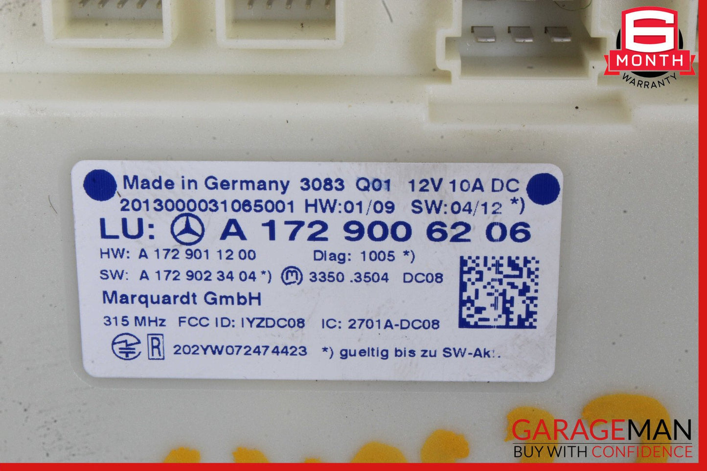 10-15 Mercedes W204 C250 C300 Keyless Go Entry Control Module 1729007900 OEM