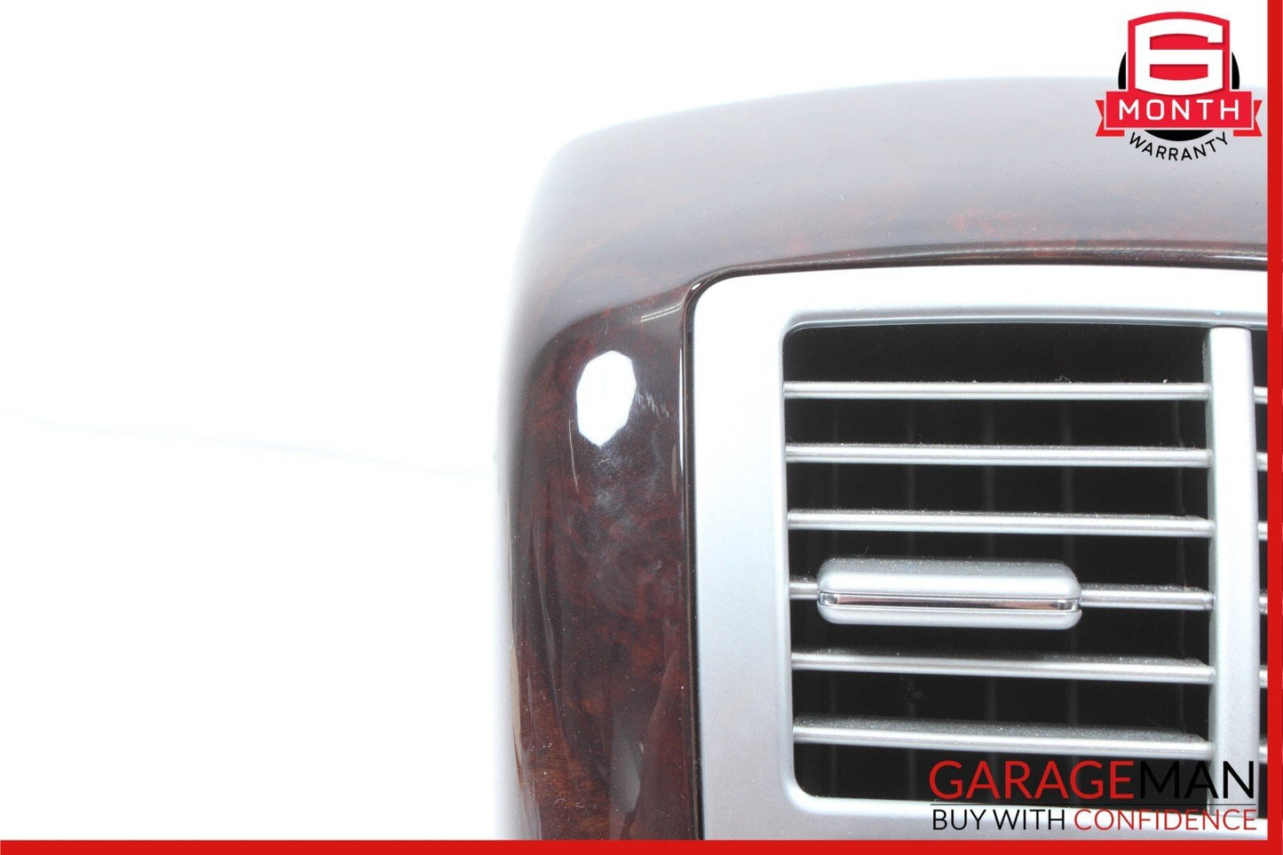 07-13 Mercedes W221 S550 Rear Center Console AC A/C Air Vent Trim Bezel Wood OEM