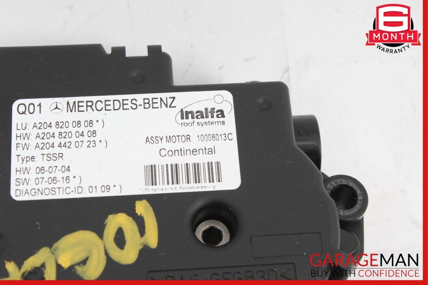 08-15 Mercedes X204 GLK350 C350 Panoramic Sunroof Sun Roof Motor 2048200808 OEM