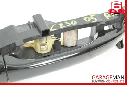 05-07 Mercedes W203 C350 Rear Left Driver Side Exterior Door Handle Black OEM
