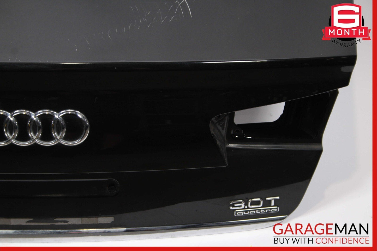 12-18 Audi A6 Rear Trunk Lid Deck Shell Panel Black OEM