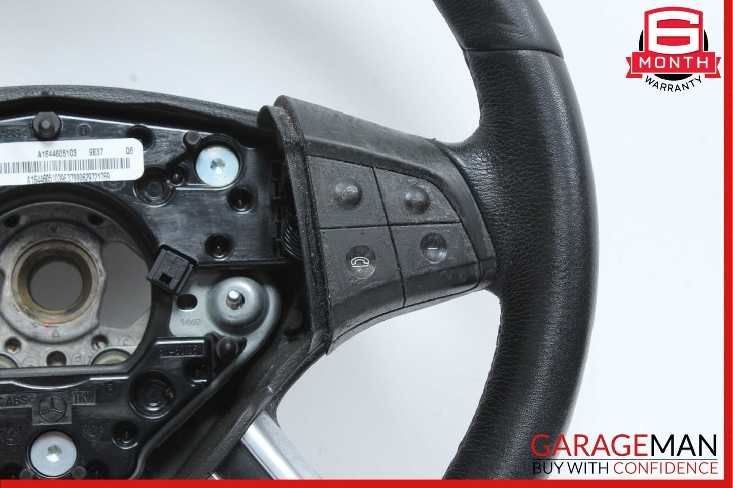 06-09 Mercedes W164 ML350 4MATIC Steering Wheel Black w/ Wood Top OEM