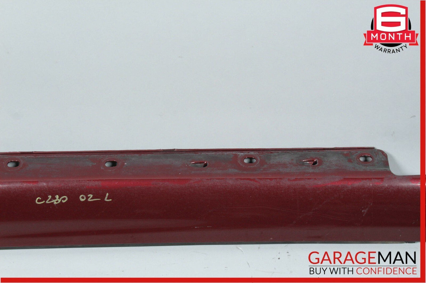02-05 Mercedes W203 C230 Coupe Left Side Rocker Skirt Molding Panel Titanite Red