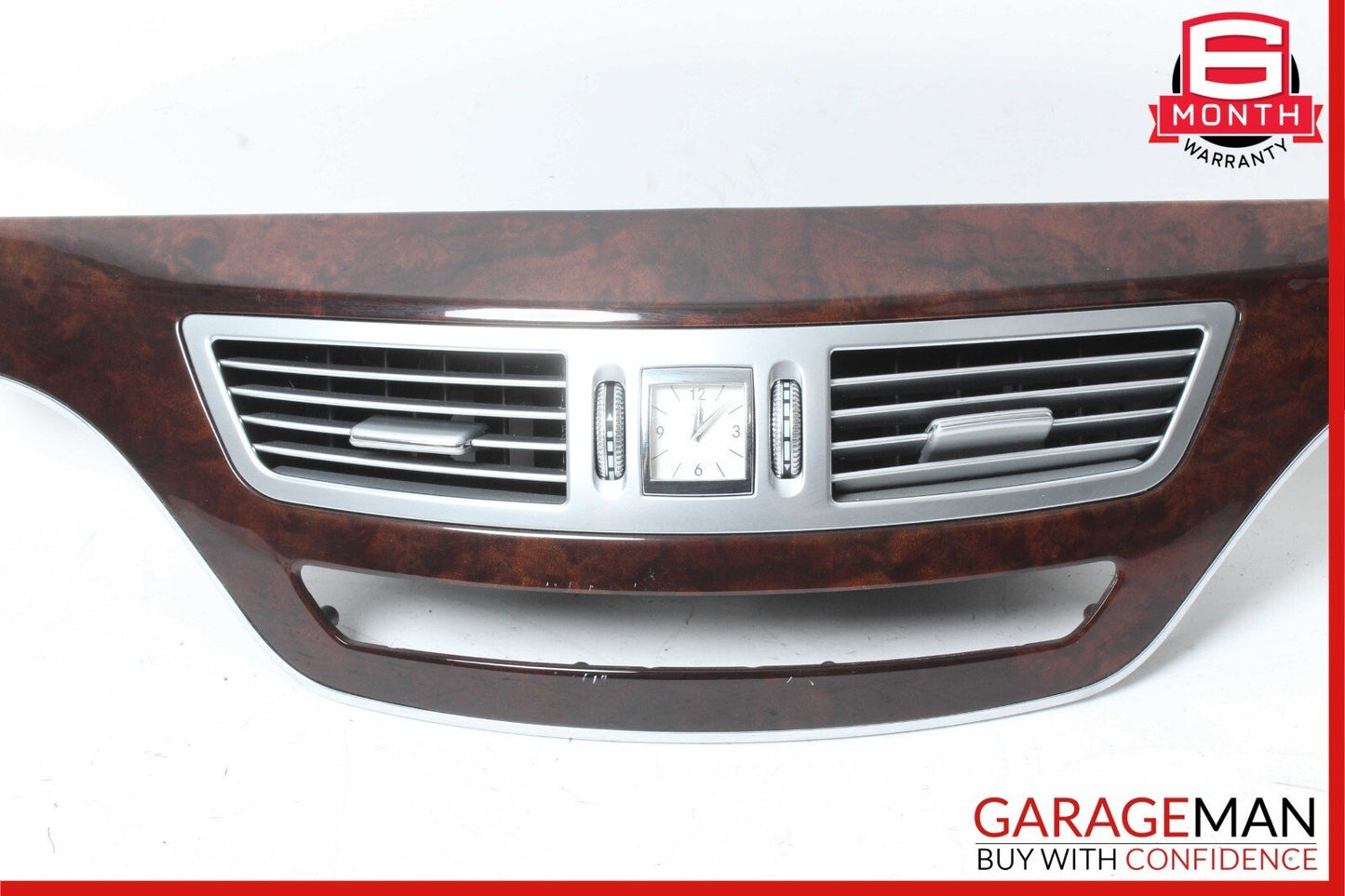 10-13 Mercedes W221 S550 S400 Center Dashboard Dash Trim Molding Brown Wood OEM