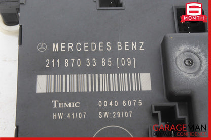 07-09 Mercedes W211 E350 E550 E320 Rear Left Door Control Module 2118703385 OEM