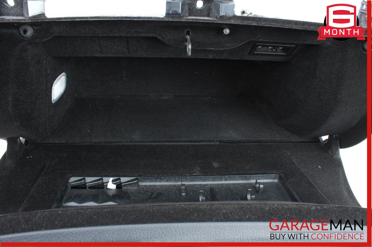 07-09 Mercedes W221 S550 Dashboard Dash Glove Box Compartment Leather Black
