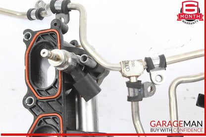 09-12 Audi Q5 Left and Right Lower Intake Manifold Fuel Rail w/ Injectors OEM
