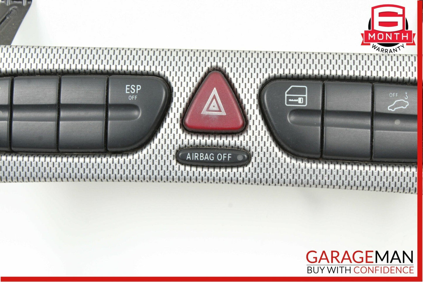 01-04 Mercedes W203 C230 Coupe Center Dash Radio Bezel Trim Switch Assembly OEM