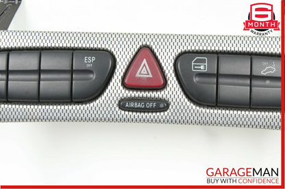 01-04 Mercedes W203 C230 Coupe Center Dash Radio Bezel Trim Switch Assembly OEM