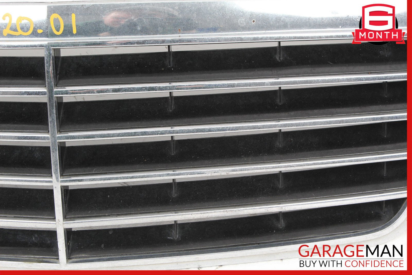 00-03 Mercedes W210 E320 E55 AMG Front Hood Radiator Trim Cover Grille Chrome