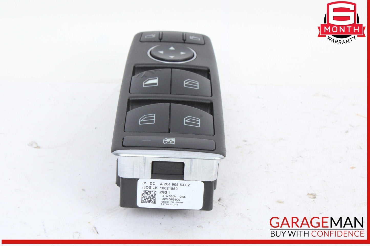 08-14 Mercedes W204 C250 Front Left Side Master Window Switch 2049055302 OEM