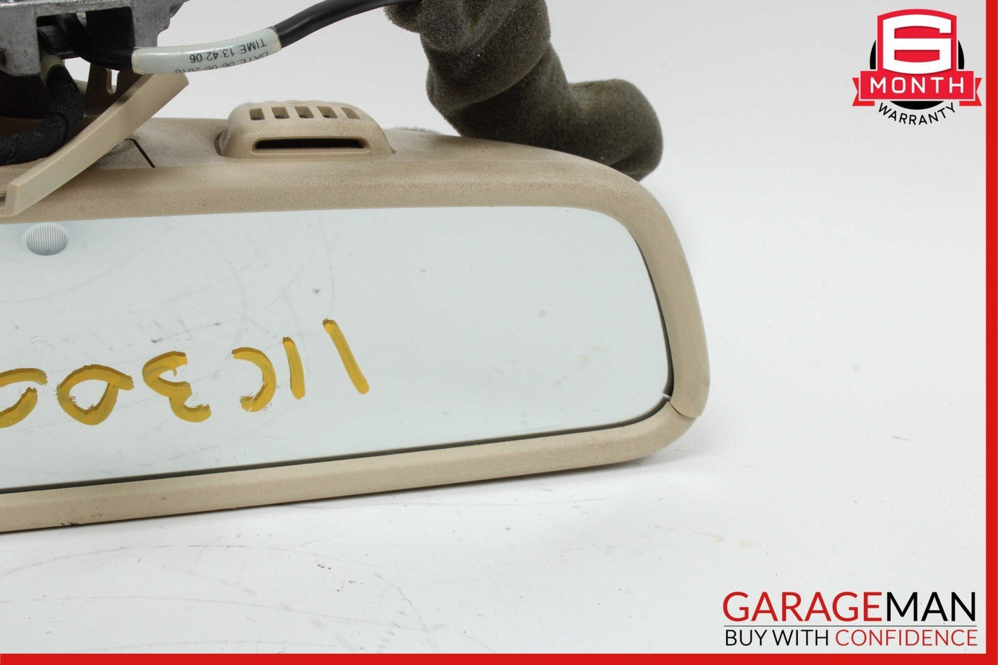 08-14 Mercedes W204 C350 C300 Top Upper Rear View Mirror Assembly Beige