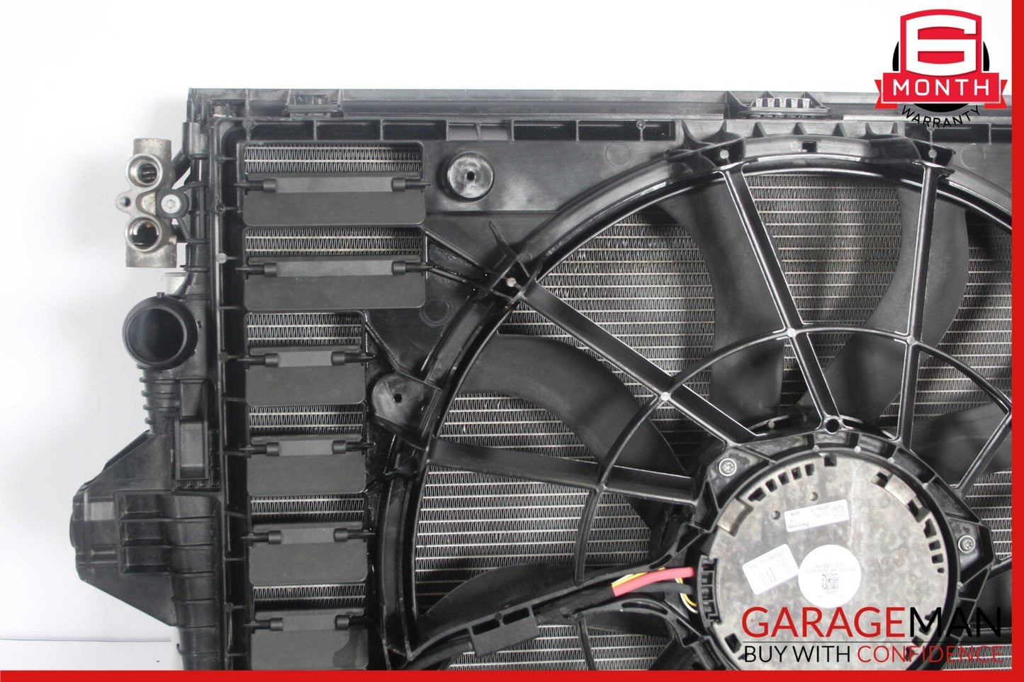 11-18 Porsche Cayenne 958 Engine Radiator Cooling Fan Motor A/C Condenser Assy