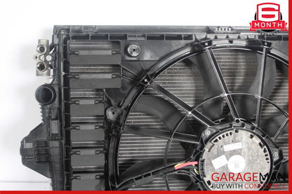11-18 Porsche Cayenne 958 Engine Radiator Cooling Fan Motor A/C Condenser Assy