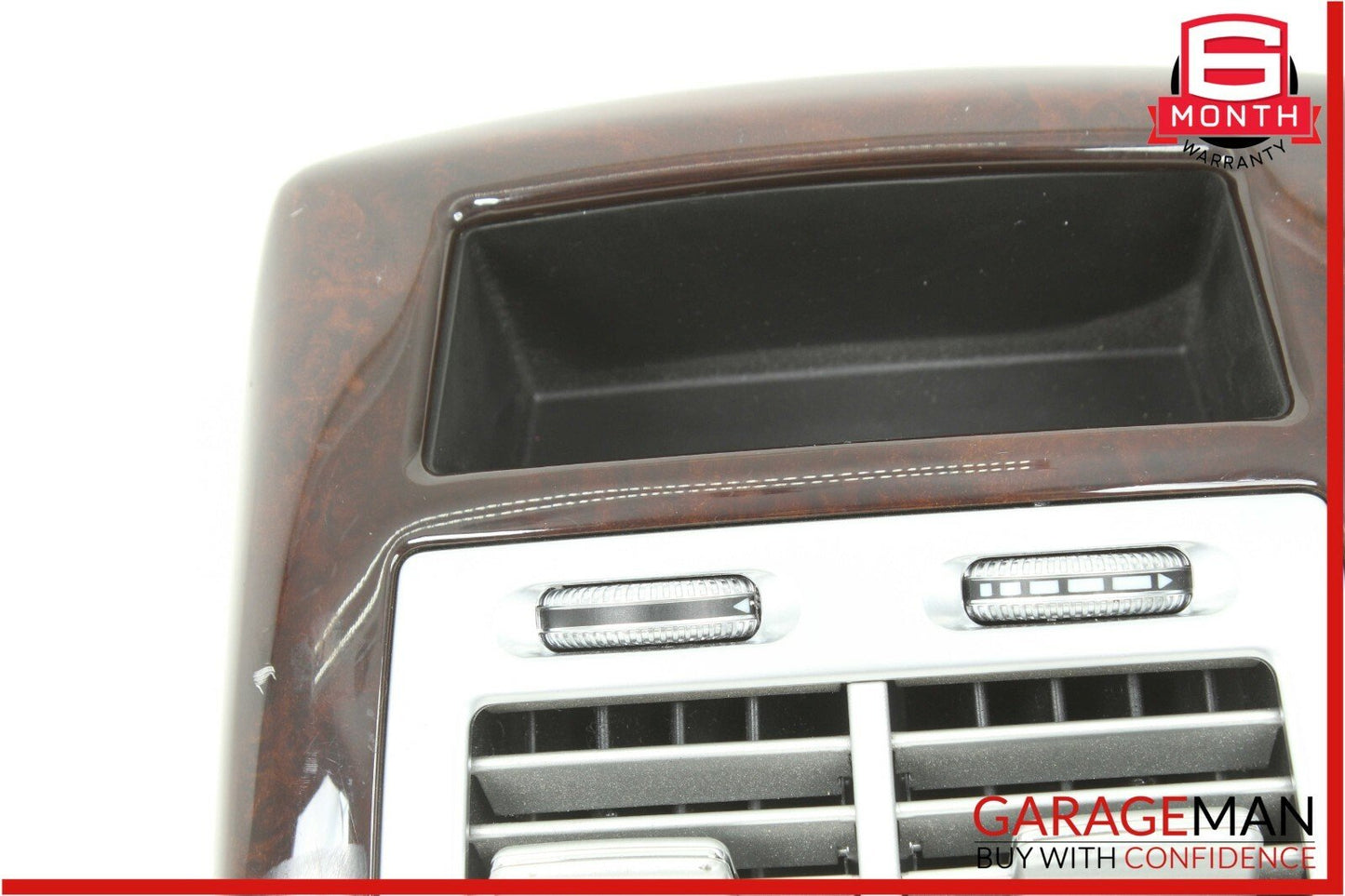 07-13 Mercedes W221 S550 S65 AMG Rear Center Console AC Air Vent Trim Panel Wood