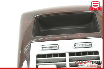 07-13 Mercedes W221 S550 S65 AMG Rear Center Console AC Air Vent Trim Panel Wood