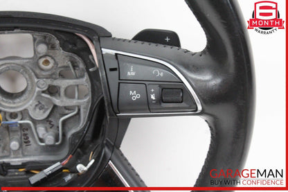 11-18 Audi A8 Front Left Side Multifunction Steering Wheel w/ Paddle Shifters