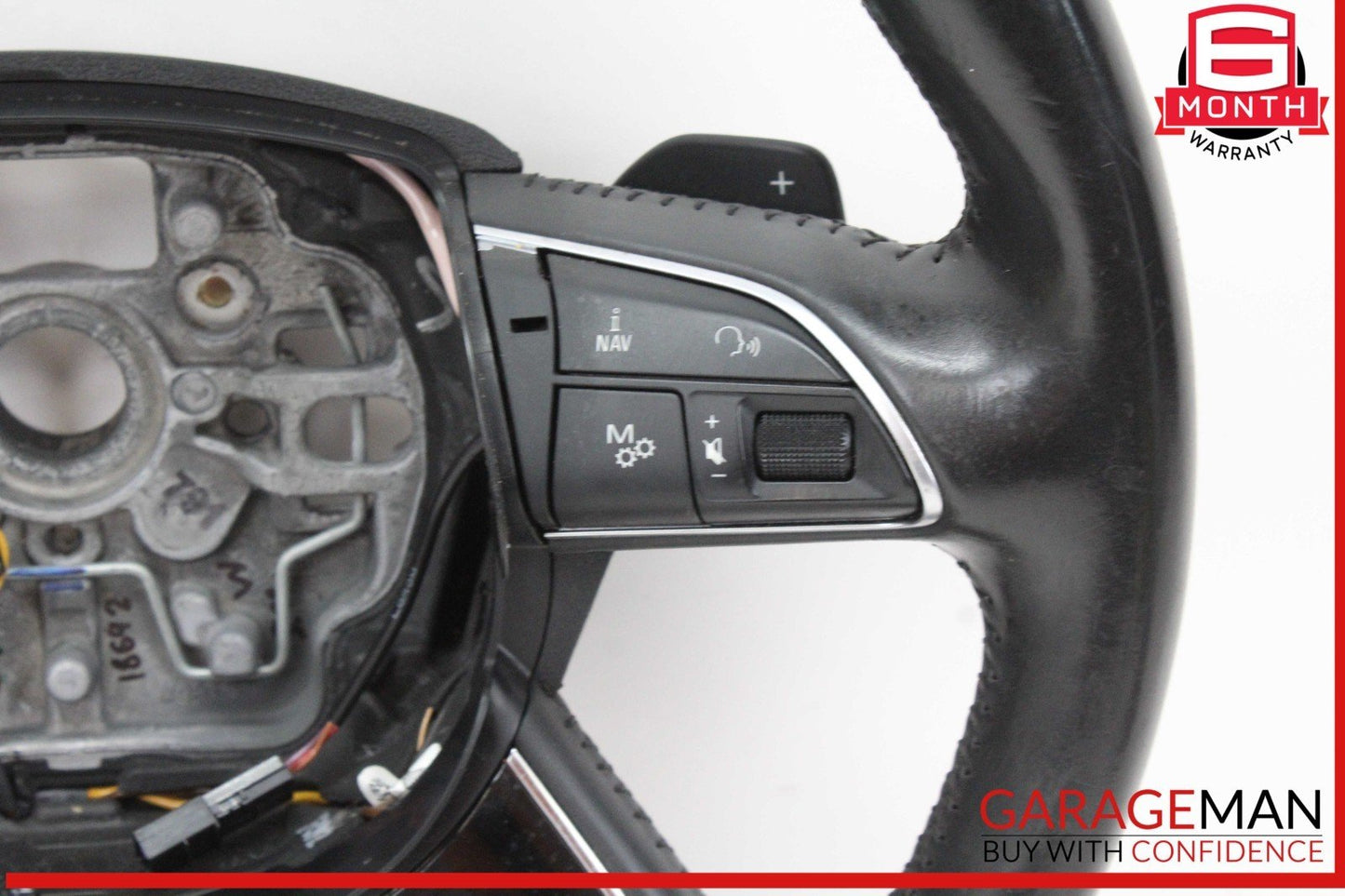 11-18 Audi A8 Front Left Side Multifunction Steering Wheel w/ Paddle Shifters