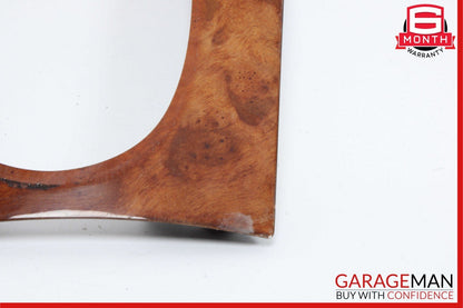 03-06 Mercedes W220 S430 S500 Front Center Console Shifter Bezel Trim Cover Wood