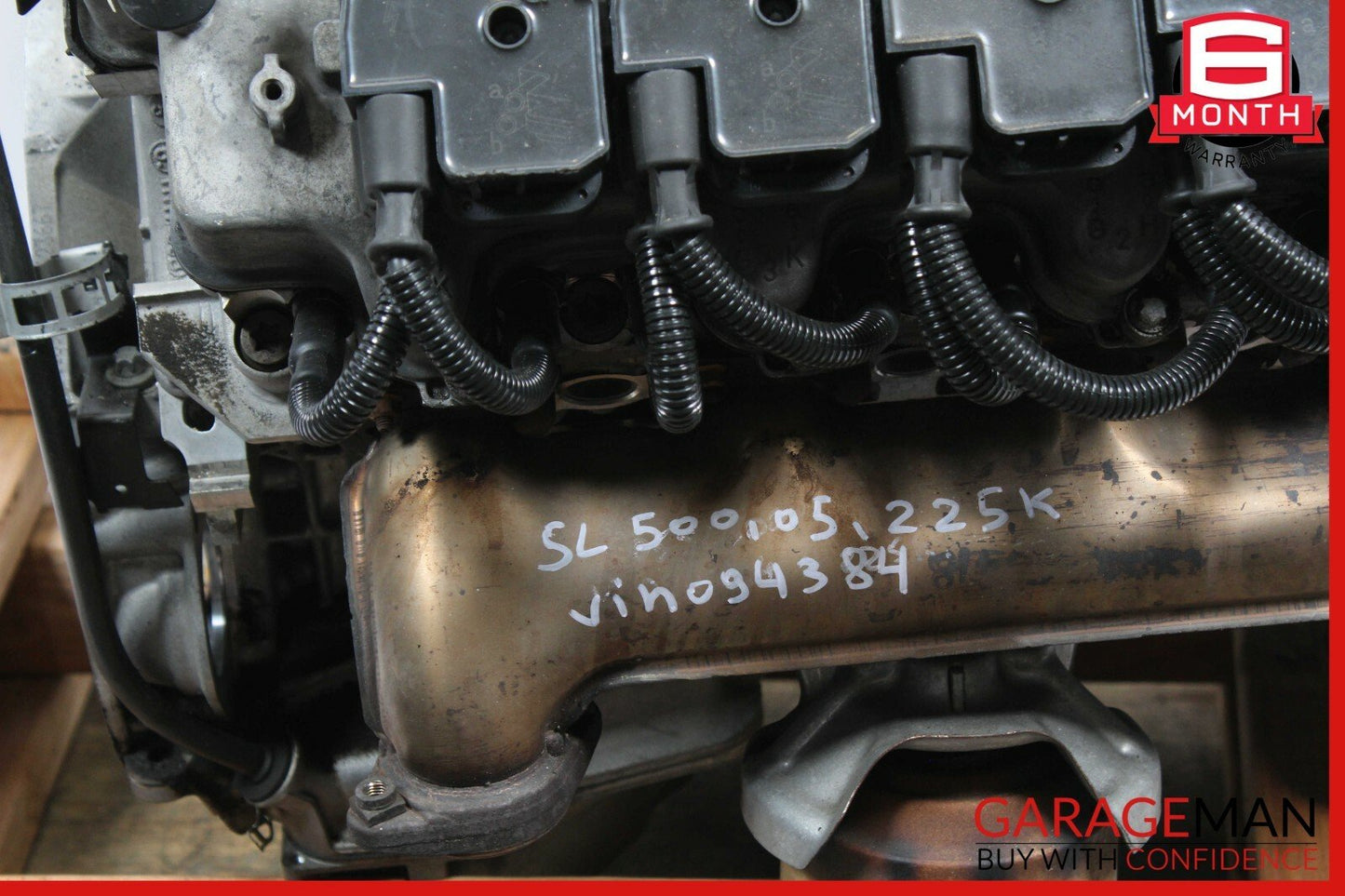 03-06 Mercedes R230 SL500 RWD Engine Motor Block Assembly OEM