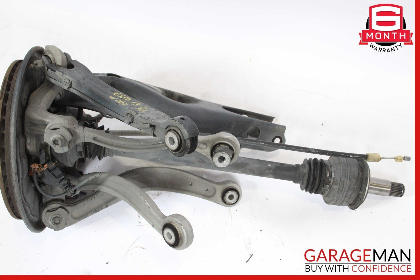 10-13 Mercedes W207 E350 Rear Left Side Spindle Knuckle Brake Rotor Caliper Set