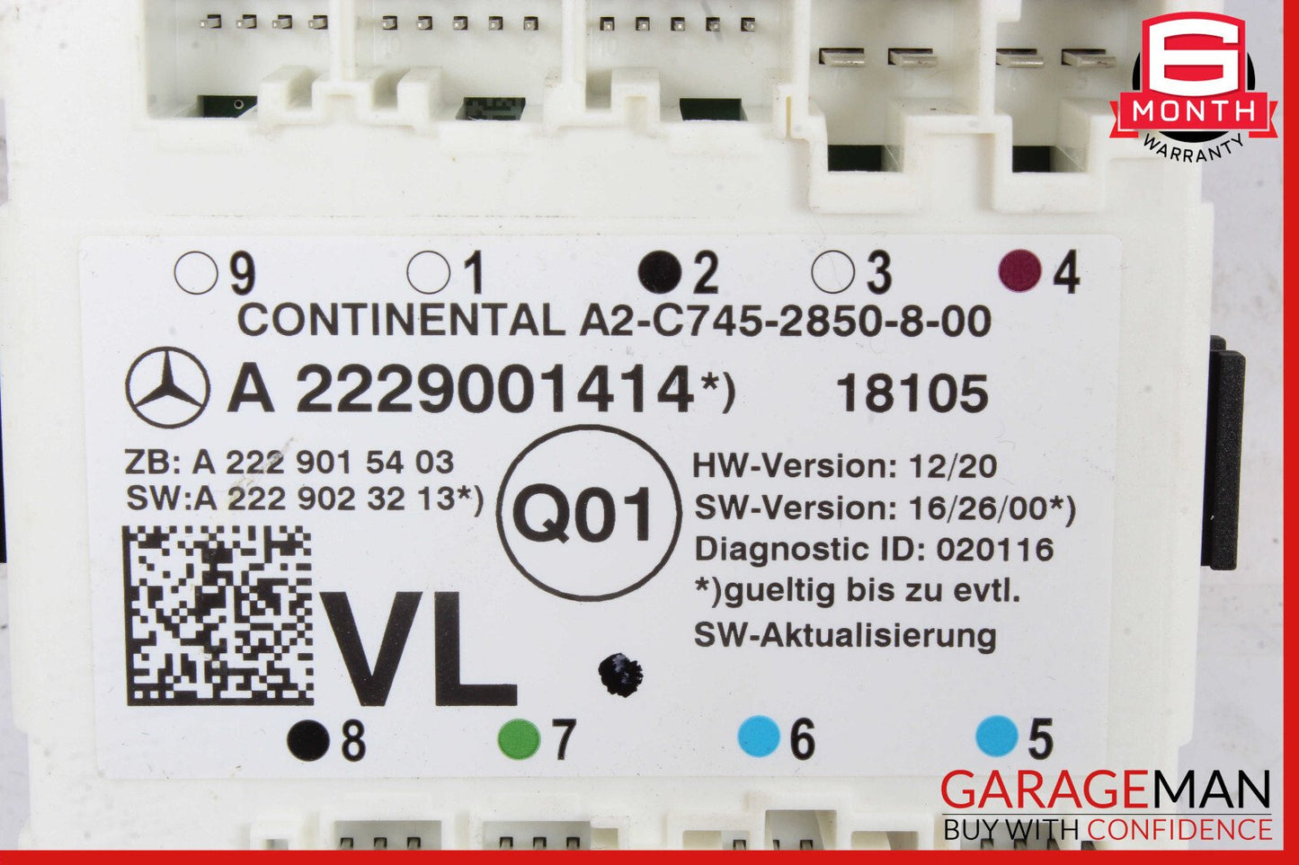 15-18 Mercedes W205 C300 C350e Front Left Side Door Control Module Unit OEM