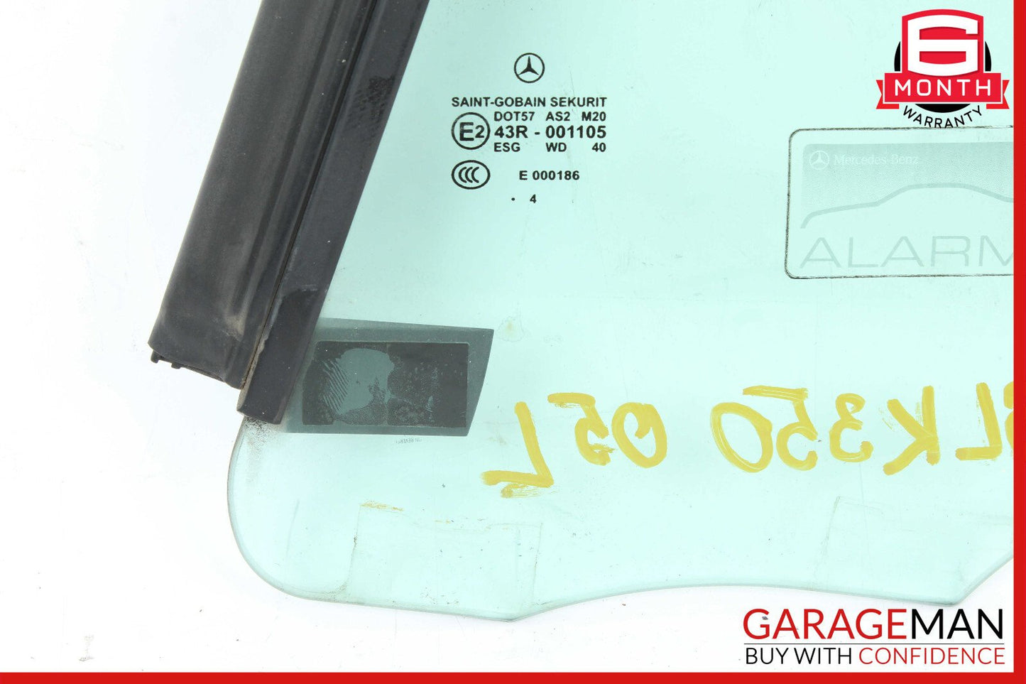 05-11 Mercedes R171 SLK350 Quarter Window Glass Rear Left Driver Side OEM