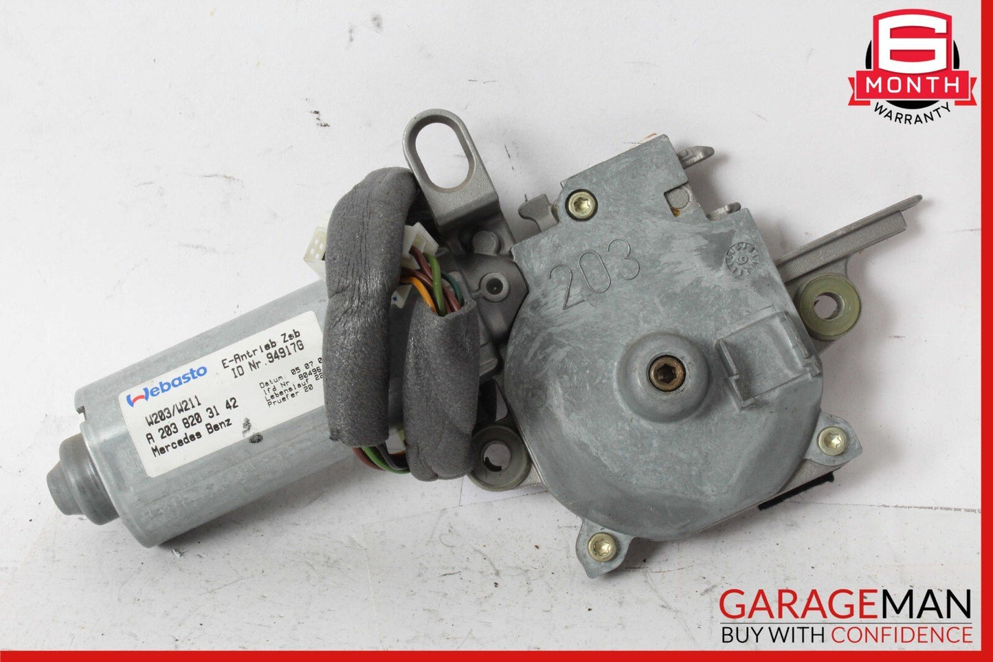 01-11 Mercedes W209 CLK350 E500 Top Upper Sunroof Sun Roof Window Motor Unit