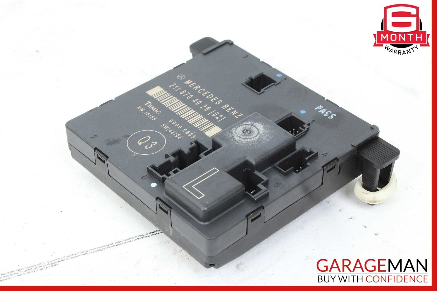 03-09 Mercedes W211 E350 E63 AMG Rear Left Driver Side Door Control Module Unit