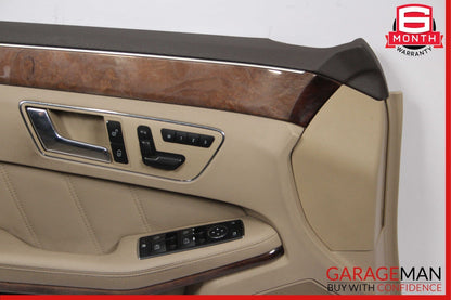 10-13 Mercedes W212 E350 Front Left Side Interior Door Trim Panel Assembly Brown