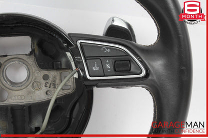 14-16 Audi SQ5 Front Left Driver Side Steering Wheel w/ Paddle Shifters OEM