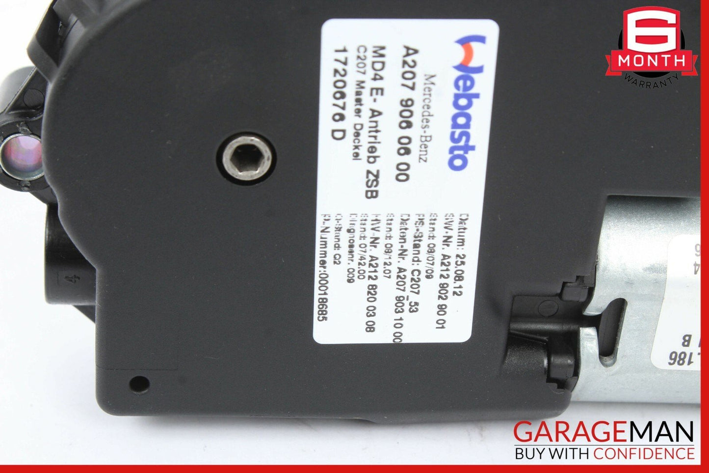 10-17 Mercedes W207 E350 C250 Pano Panoramic Sunroof Sun Roof Motor Unit OEM