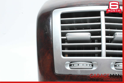 07-13 Mercedes W221 S550 Rear Center Console AC A/C Air Vent Trim Bezel Wood OEM
