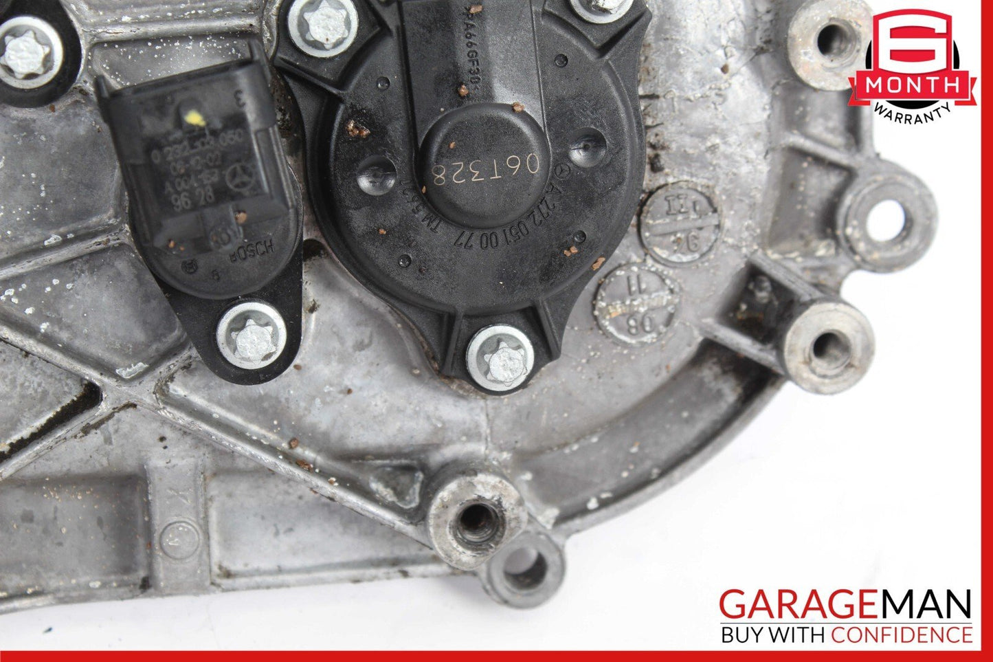 05-13 Mercedes W211 E350 Front Left Side Engine Timing Chain Cover Plate OEM