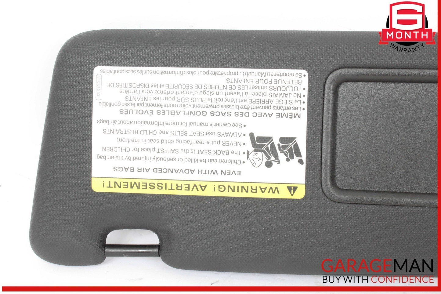 14-17 Audi SQ5 Front Left Driver Side Sun Visor Sunvisor Black 8U0857551F OEM