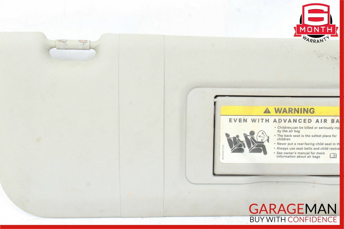 06-10 Mercedes W251 R350 Front Right Side Sunvisor Sun Visor Shade Gray OEM