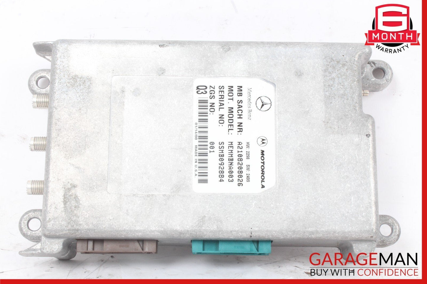 00-06 Mercedes W220 S500 CL500 Motorola Telephone Phone Voice Control Module OEM
