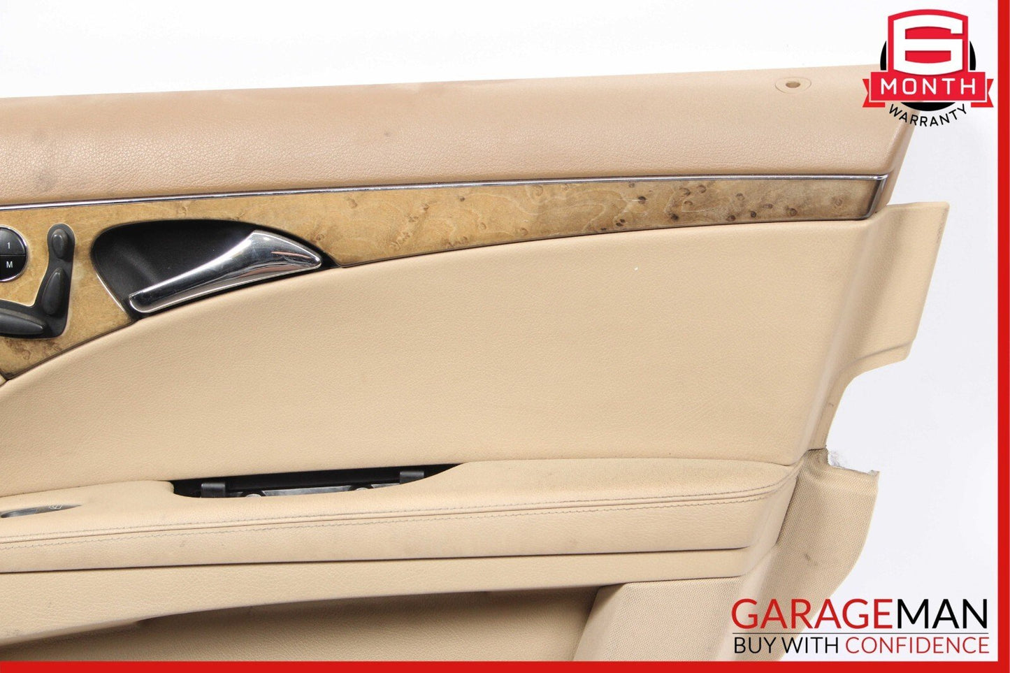 07-09 Mercedes W211 E350 E550 Front Right Interior Door Panel Trim Cover Brown