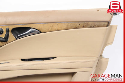 07-09 Mercedes W211 E350 E550 Front Right Interior Door Panel Trim Cover Brown