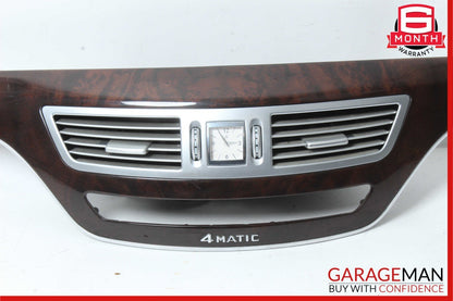 07-14 Mercedes S550 CL600 Center Dash Heater Control Switch Panel Assembly Wood