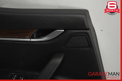 14-17 Maserati Ghibli Rear Left Side Complete Interior Door Panel Cover Black